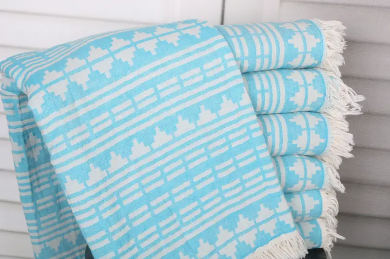 Gym Towel, First Wedding Anniversary Gift, Bachelorette Gifts, Gift For Bride, Turkish Towel USA, 70x40 Linen Kilim Design Towel, Best Beach Towel - 2