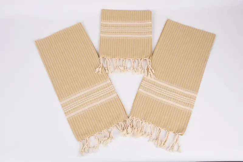 Custom Hand Towel, Summer Gift, Monogram Hand Towel, Spa Towel, Wedding Gift, Organic Towel, Memorial Gift, Gift For Her, 40x18 Cotton Striped Towel - 6