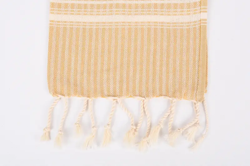 Custom Hand Towel, Summer Gift, Monogram Hand Towel, Spa Towel, Wedding Gift, Organic Towel, Memorial Gift, Gift For Her, 40x18 Cotton Striped Towel - 3