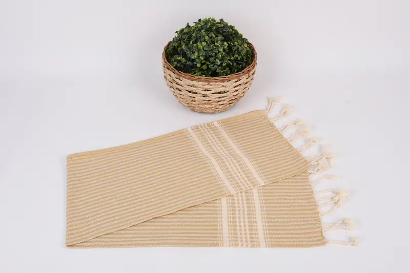 Custom Hand Towel, Summer Gift, Monogram Hand Towel, Spa Towel, Wedding Gift, Organic Towel, Memorial Gift, Gift For Her, 40x18 Cotton Striped Towel - 4