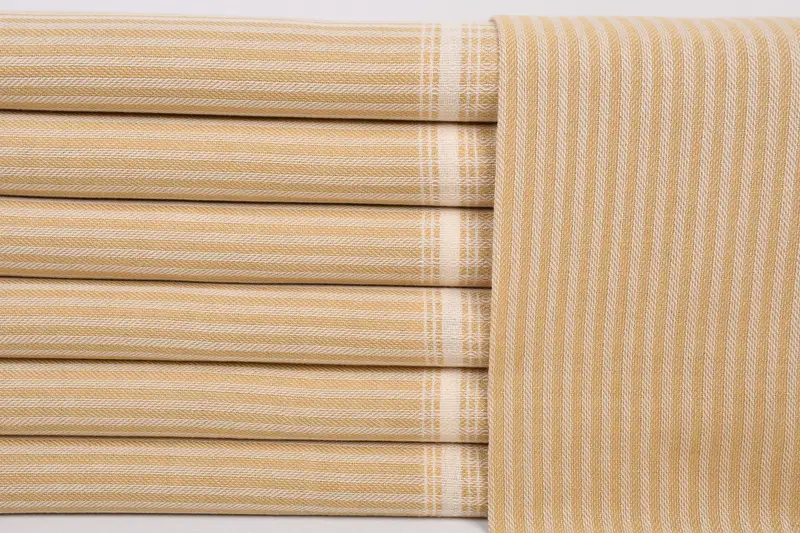 Custom Hand Towel, Summer Gift, Monogram Hand Towel, Spa Towel, Wedding Gift, Organic Towel, Memorial Gift, Gift For Her, 40x18 Cotton Striped Towel - 1