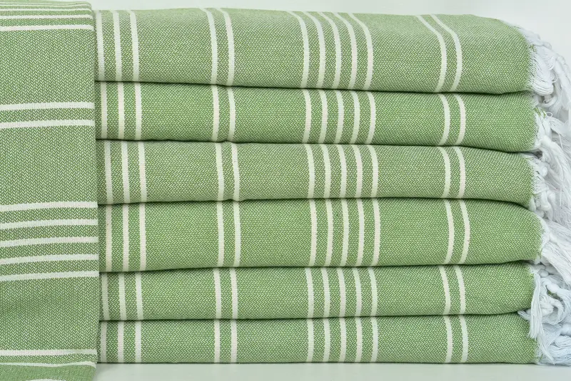 Bedspread, Woven Blanket, 96x70 Cotton Striped Towel, Oversized Beach Towel, Decorative Blanket, Embroidery Bedspread, Turkish Cotton Throw Blanket - 1