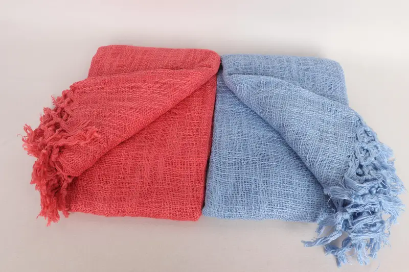 Turkish Towel Blanket, Woven Throw Blanket, Turkish Bedcover, Bachelorette Party Favors, Wedding Gift Ideas, 80x56 Cotton Solid Towel, Woven Blanket - 5