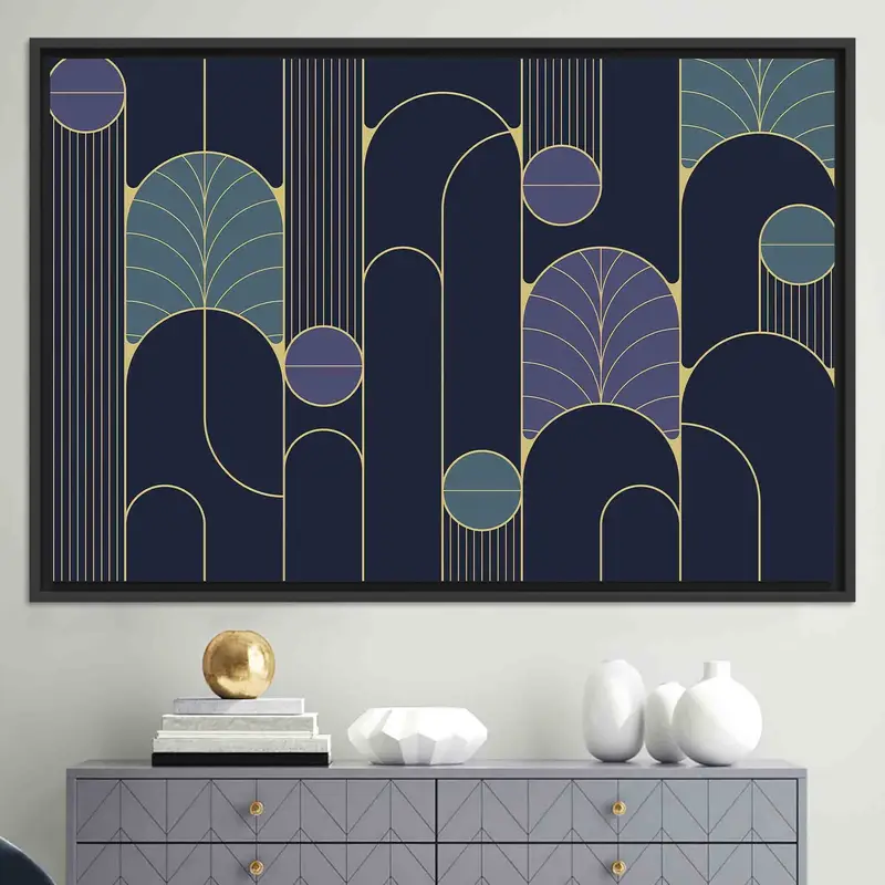 Bedruckte Leinwand mit modernen abstrakten Formen – Werten Sie Ihren Raum auf