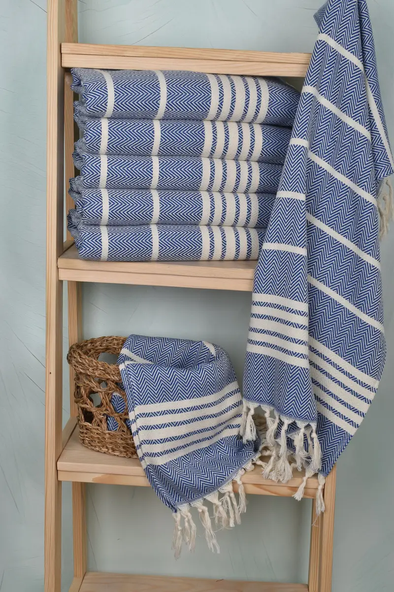 Monogrammed Hand Towel, 40x20 Cotton Striped Towel, Halloween Gifts, Beach Theme Wedding Gift, Bridesmaid Gifts, Personalized Dish Towel, Spa Towel - 3