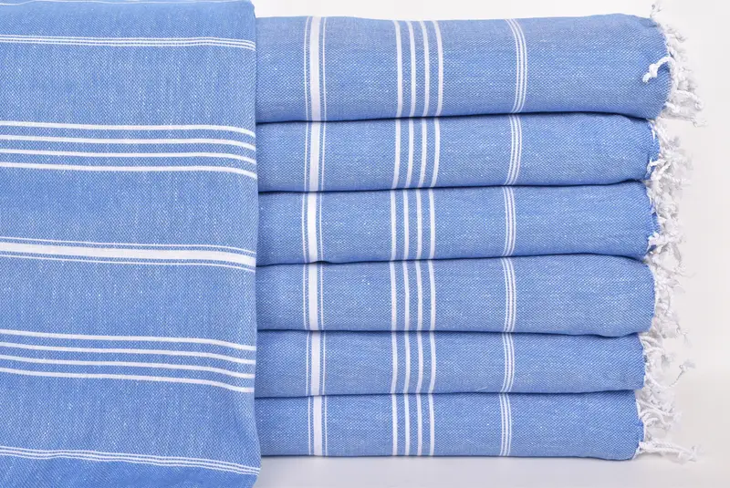 Personalized Bridesmaid Gift, Woven Throw Blanket, Turkish Towel Blanket, 96x80 Cotton Striped Towel, Personalized Gifts, Tablecloth - 1