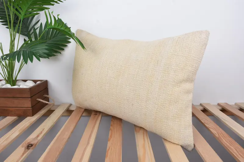 Pastel Pillow Cover, Cushion Case, 16x24 Beige Cushion Cover, Vintage Kilim Pillow, Kilim Cushion Sham, Antique Pillows, Aesthetic Cushion - 5