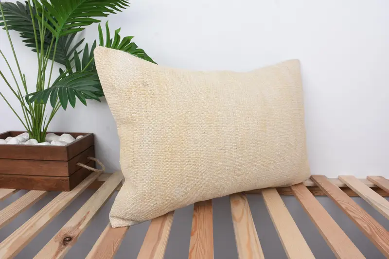 Pastel Pillow Cover, Cushion Case, 16x24 Beige Cushion Cover, Vintage Kilim Pillow, Kilim Cushion Sham, Antique Pillows, Aesthetic Cushion - 4