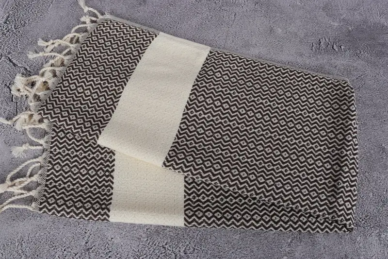 Personalized Dish Towel, Monogram Kitchen Towel, Gift For Wedding Day, Monogrammed Hand Towel, Bachelorette Party Gifts, 40x18 Cotton Zigzag Towel - 6