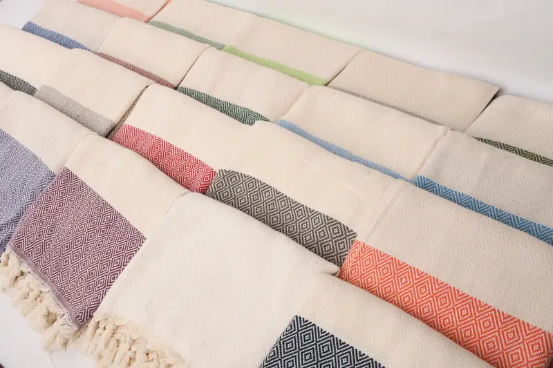 36x20 Cotton Diamond Towel, Personalized Hand Towel, Wedding Favors, Turkish Tea Towel, Personalized Wedding Gift For Couple, Holiday Towel - 3