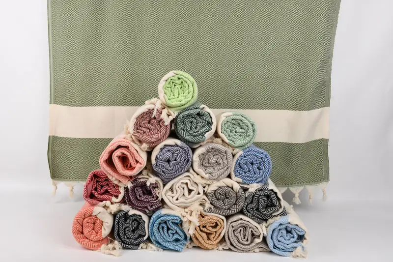 36x20 Cotton Diamond Towel, Personalized Hand Towel, Wedding Favors, Turkish Tea Towel, Personalized Wedding Gift For Couple, Holiday Towel - 7