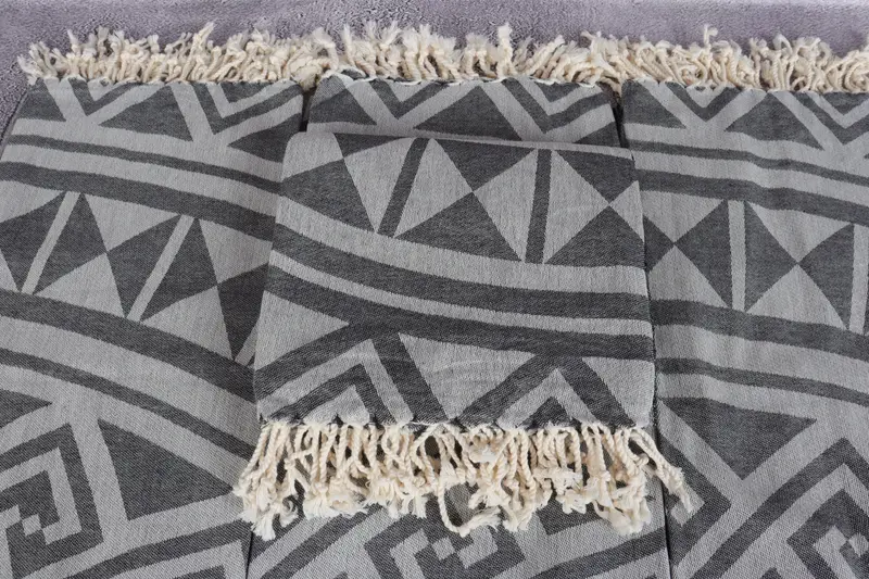 Valentines Gift, Custom Name Towel, 68x40 Cotton Geometric Towel, Custom Wedding Gift, Wedding Favors, Beach Wedding Favor, Best Beach Towel - 4