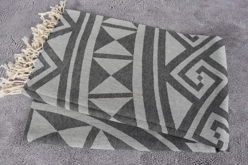 Valentines Gift, Custom Name Towel, 68x40 Cotton Geometric Towel, Custom Wedding Gift, Wedding Favors, Beach Wedding Favor, Best Beach Towel - 6