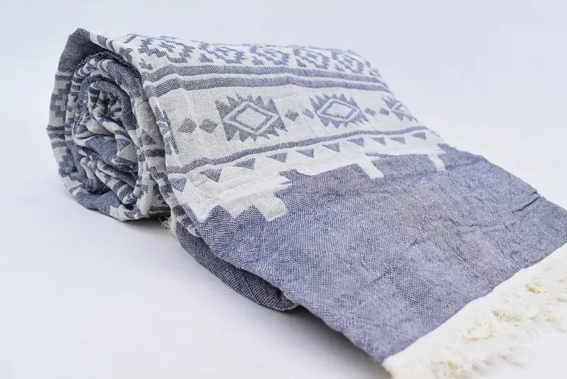 86x56 Cotton Kilim Towel, Throw Blankets for Couch, Woven Blanket, Christmas Tablecloth, Tablecloth, Best Wedding Gift, Boho Throw Blankets - 4