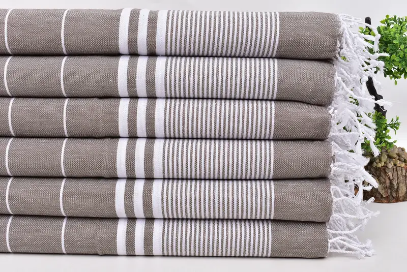 Embroidery Towel, Christmas Favors, Personalized Hand Towel, Best Friend Wedding Gift, Kitchen Towel, 40x24 Cotton Striped Towel, Bathroom Towels - 3