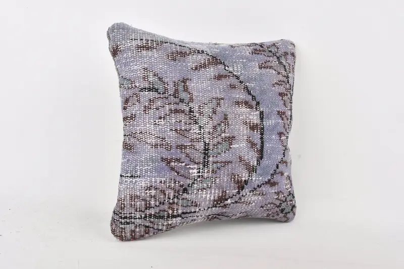 Vintage Kilim Throw Pillow, Handmade Kilim Cushion, Pillow, Kilim Pillow, 14x14 Blue Pillow Sham, Outdoor Bolster Pillow Sham - 2