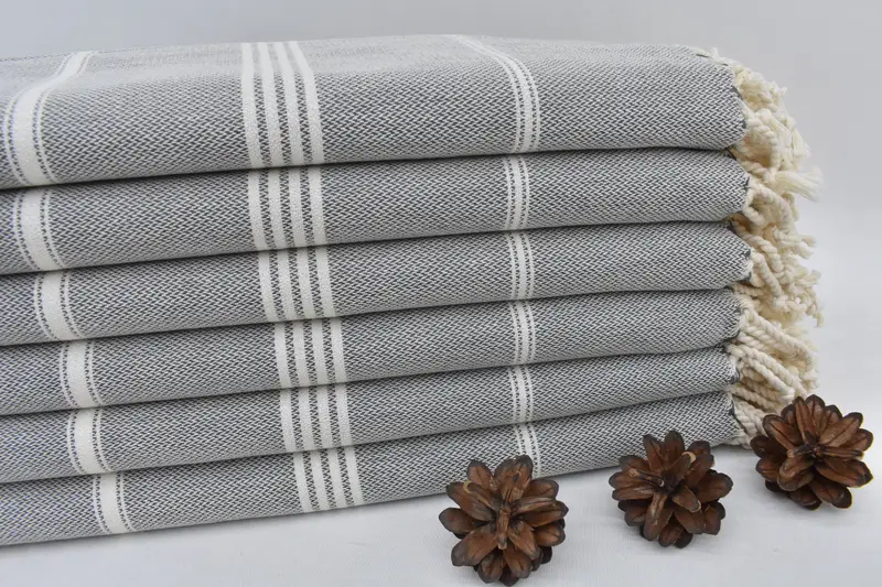 Maid Of Honor Gift, 70x40 Cotton Striped Towel, Family Gift Basket, Personalized Gift, Personalized Turkish Towel, Fouta towel, Luxury Beach Towel - 4