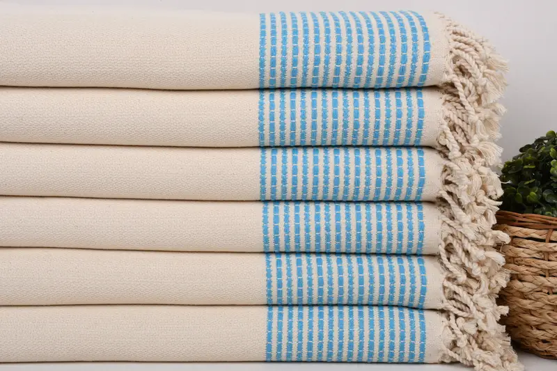 Monogram Towels, Bridesmaid Favors, 70x36 Cotton Striped Towel, Housewarming Gift, Organic Turkish towel, Sand-resistant towel, Luxury Beach Towel - 2