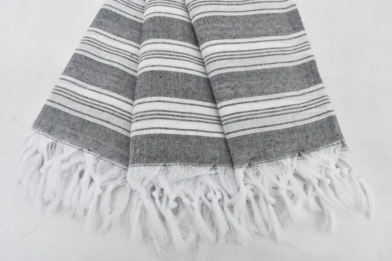 Bridal Shower Favors, Personalized Bridesmaid Gift, Kids Beach Towel, Cotton towel, Turkish Towel Bulk, Bride Gift, 70x40 Cotton Striped Towel - 3
