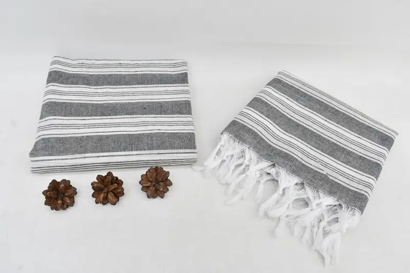 Bridal Shower Favors, Personalized Bridesmaid Gift, Kids Beach Towel, Cotton towel, Turkish Towel Bulk, Bride Gift, 70x40 Cotton Striped Towel - 5