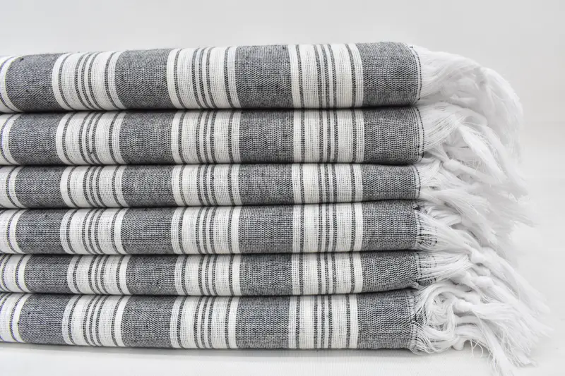 Bridal Shower Favors, Personalized Bridesmaid Gift, Kids Beach Towel, Cotton towel, Turkish Towel Bulk, Bride Gift, 70x40 Cotton Striped Towel - 2