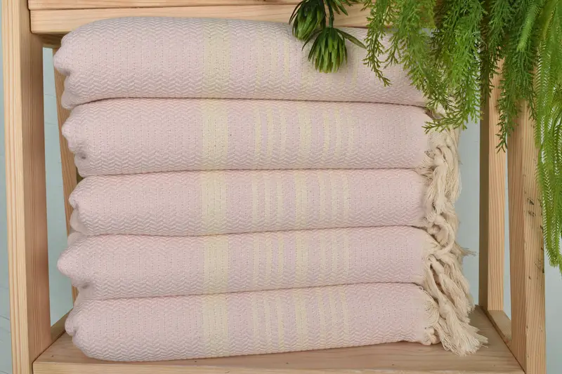 Boyfriend Gift, Turkish Towel Hand Towel, 40x18 Cotton Striped Towel, Best Wedding Gift, Kitchen Towel, Small Bath Towels, Welcome Wedding Gift - 1