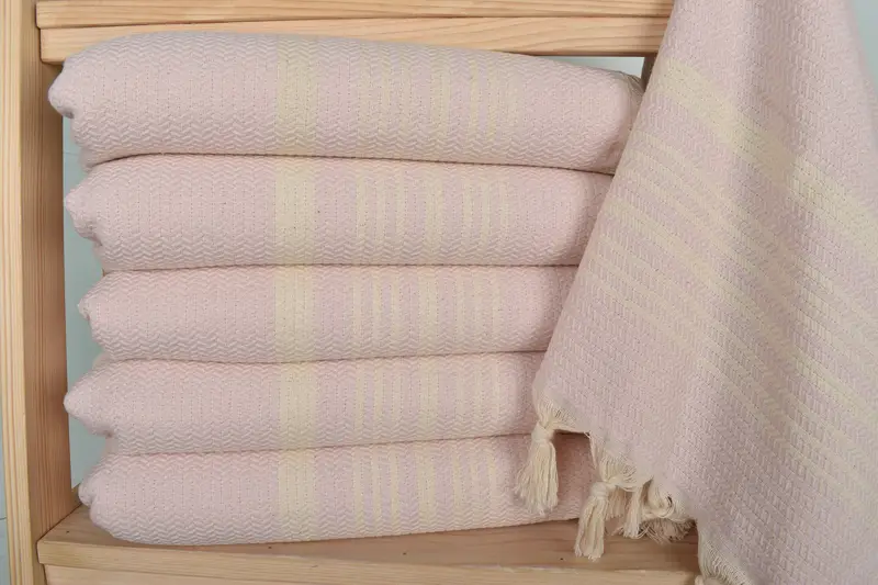 Boyfriend Gift, Turkish Towel Hand Towel, 40x18 Cotton Striped Towel, Best Wedding Gift, Kitchen Towel, Small Bath Towels, Welcome Wedding Gift - 2