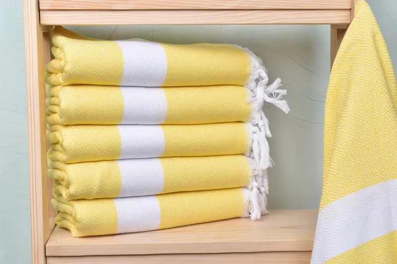 Personalized Yellow Cotton Towel Bath Towel, 40x71 Inches