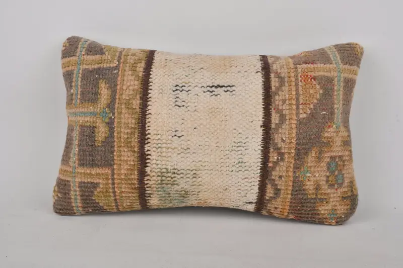Pillow, Interior Designer Pillow, Hippie Throw Pillow Cover, Pillow for Couch, Vintage Pillow, Outdoor Patio Pillow Sham, 12x20 Beige Pillow Case - 1