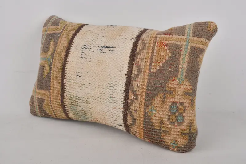 Pillow, Interior Designer Pillow, Hippie Throw Pillow Cover, Pillow for Couch, Vintage Pillow, Outdoor Patio Pillow Sham, 12x20 Beige Pillow Case - 3