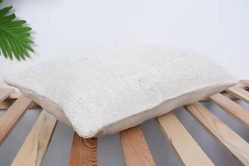 Indoor Pillow Sham, Floor Cushion, Throw Kilim Pillow, Antique Pillows, Pillow Sham, 12x20 White Cushion Case, Interior Designer Pillow - 6