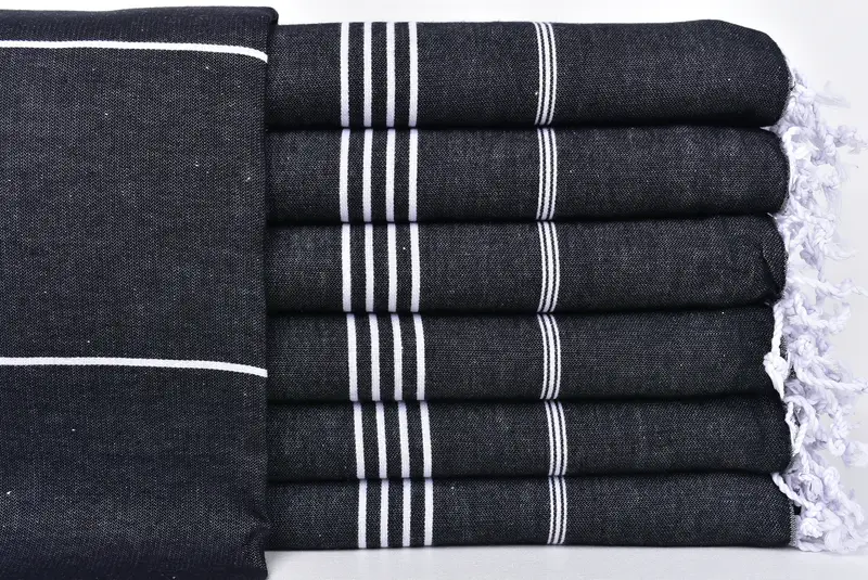Large Turkish Towel, House Warming Gift, 70x40 Cotton Striped Towel, Sand-resistant towel, Gift For Her, Cancun Bachelorette Party Gift Ideas - 1