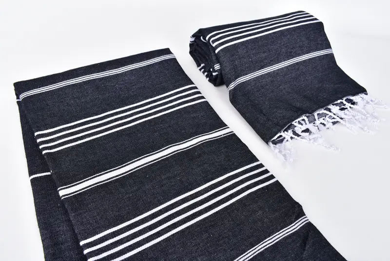 Large Turkish Towel, House Warming Gift, 70x40 Cotton Striped Towel, Sand-resistant towel, Gift For Her, Cancun Bachelorette Party Gift Ideas - 7
