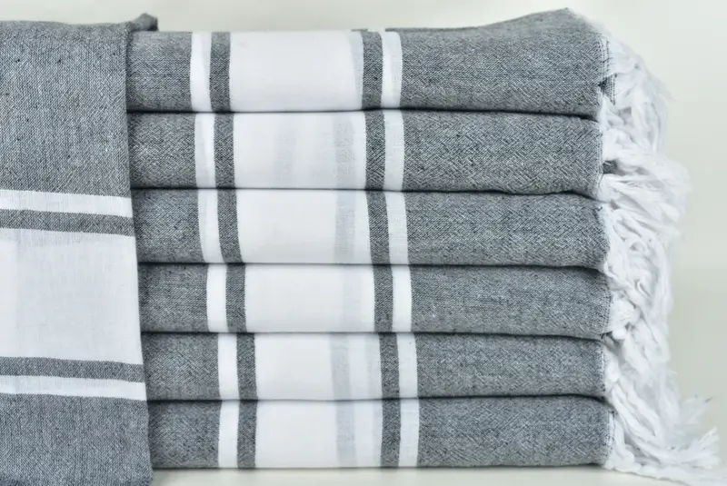 Beach Towel Monogram, Travel Towel, Spa Towel, Wedding Favors, 70x40 Cotton Striped Towel, Bath towel, Personalized Gift For Him, Turkish bath towel - 1