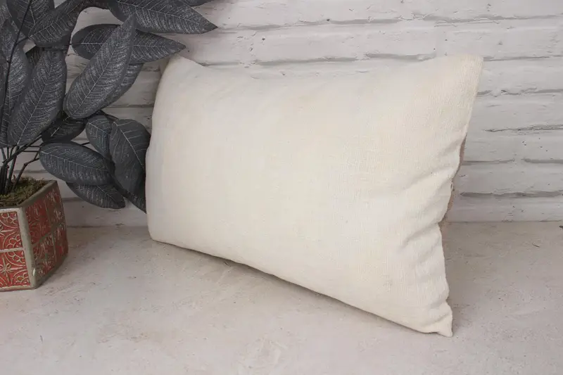 Sofa Cushion Cover, Handmade Kilim Cushion, 12x20 White Pillow, Southwestern Pillow Cover, Boho Pillow Sham Cover, Pillow Cover, Turkish Pillow - 4