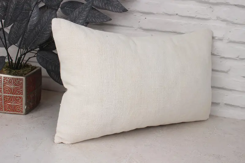 Sofa Cushion Cover, Handmade Kilim Cushion, 12x20 White Pillow, Southwestern Pillow Cover, Boho Pillow Sham Cover, Pillow Cover, Turkish Pillow - 3