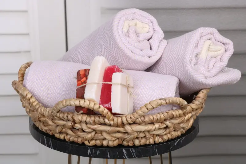 Organic cotton Turkish peshtemal towel, Quick-dry towel, 70x40 Cotton Herringbone Towel, Bachelor Gifts, Bridal Shower Gifts, Housewarming Gift - 4
