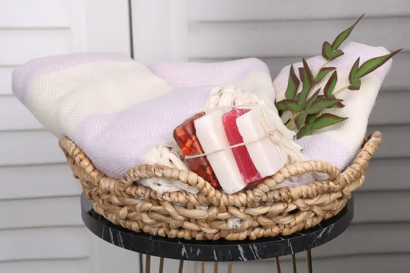 Organic cotton Turkish peshtemal towel, Quick-dry towel, 70x40 Cotton Herringbone Towel, Bachelor Gifts, Bridal Shower Gifts, Housewarming Gift - 5