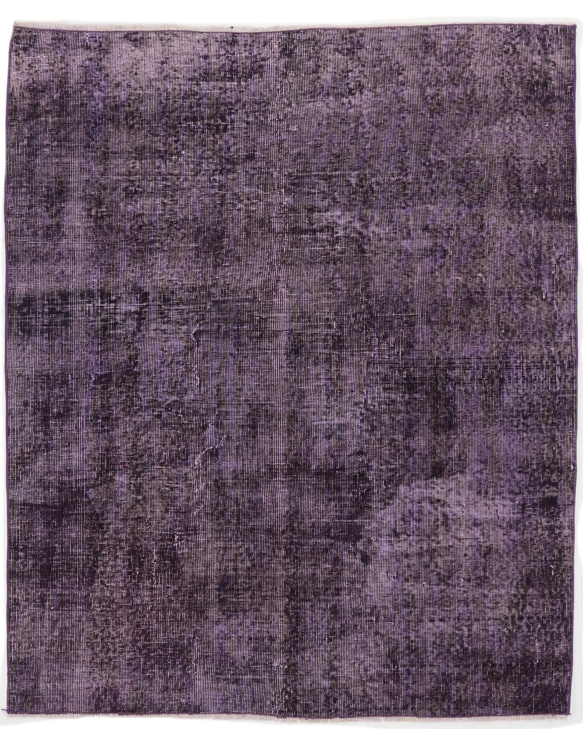 Vintage Turkish Rug, 4.7x5.5 ft Area Rug, Purple Floral Rug - 1