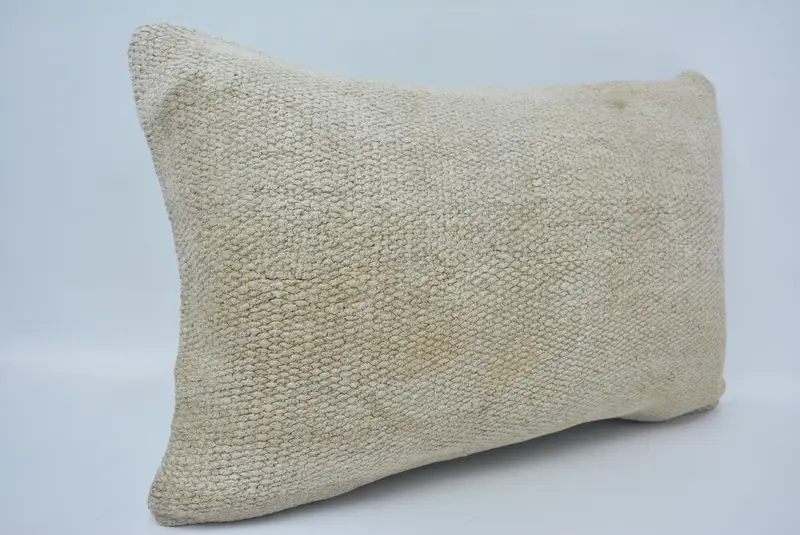Cushion, Pillow for Sofa, Boho Chic Pillow Sham, Ethnical Kilim Rug Pillow, 16x24 White Cushion Cover, Vintage Kilim Throw Pillow, Chair Cushion - 3