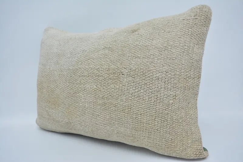 Cushion, Pillow for Sofa, Boho Chic Pillow Sham, Ethnical Kilim Rug Pillow, 16x24 White Cushion Cover, Vintage Kilim Throw Pillow, Chair Cushion - 4
