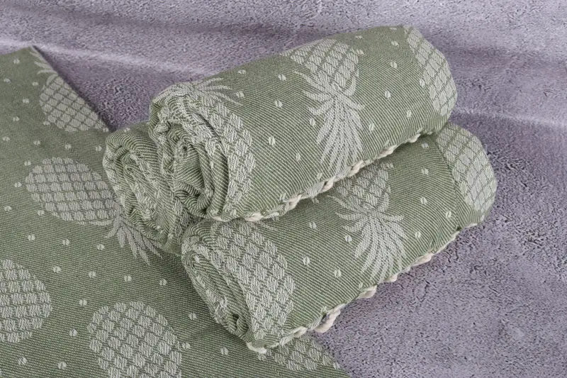 Housewarming Gift, 80x40 Cotton Pineapple Design Towel, Organic towel, Bachelorette Party Gifts Bridesmaids, Baby Boy Gift, Spa Towel, Beach towel - 7