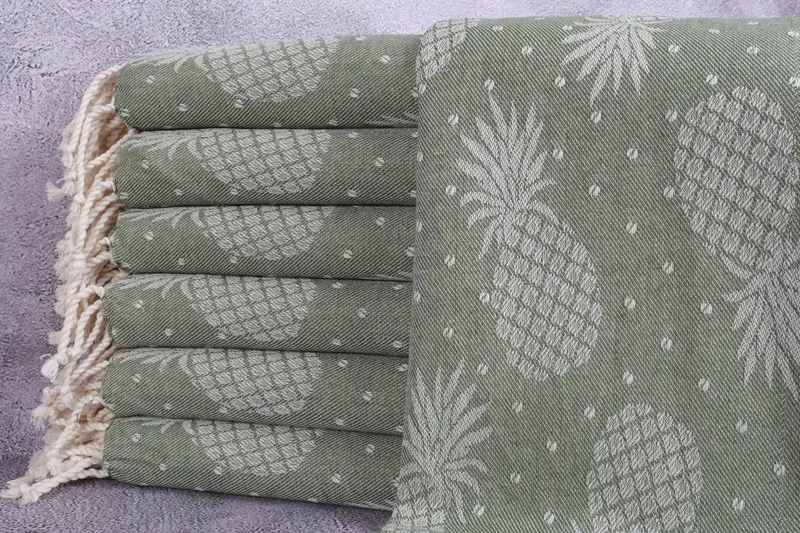 Housewarming Gift, 80x40 Cotton Pineapple Design Towel, Organic towel, Bachelorette Party Gifts Bridesmaids, Baby Boy Gift, Spa Towel, Beach towel - 1