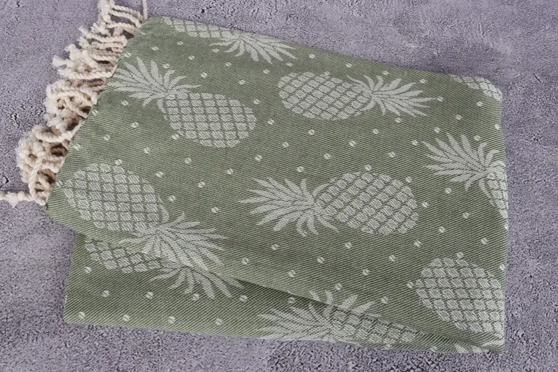 Housewarming Gift, 80x40 Cotton Pineapple Design Towel, Organic towel, Bachelorette Party Gifts Bridesmaids, Baby Boy Gift, Spa Towel, Beach towel - 6
