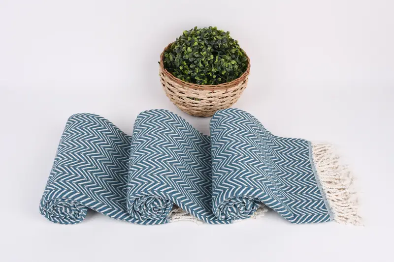 Personalized Gift For Her, Bachelorette Party Items, Quick-Dry Beach Towel, Turkish Towel Beach, 70x40 Cotton Zig zag Towel, Custom Wedding Gift - 8