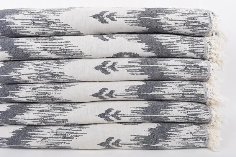 Custom Shower Curtain, 90x76 Cotton Patterned Towel, Organic Throw, Bohemian Bedspread, Woven Throw Blanket, Decorative Blanket, Bachelorette Gifts - 3