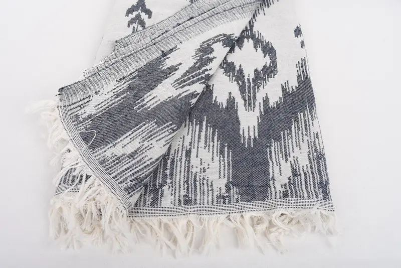 Custom Shower Curtain, 90x76 Cotton Patterned Towel, Organic Throw, Bohemian Bedspread, Woven Throw Blanket, Decorative Blanket, Bachelorette Gifts - 8