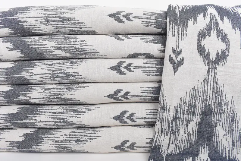 Custom Shower Curtain, 90x76 Cotton Patterned Towel, Organic Throw, Bohemian Bedspread, Woven Throw Blanket, Decorative Blanket, Bachelorette Gifts - 2