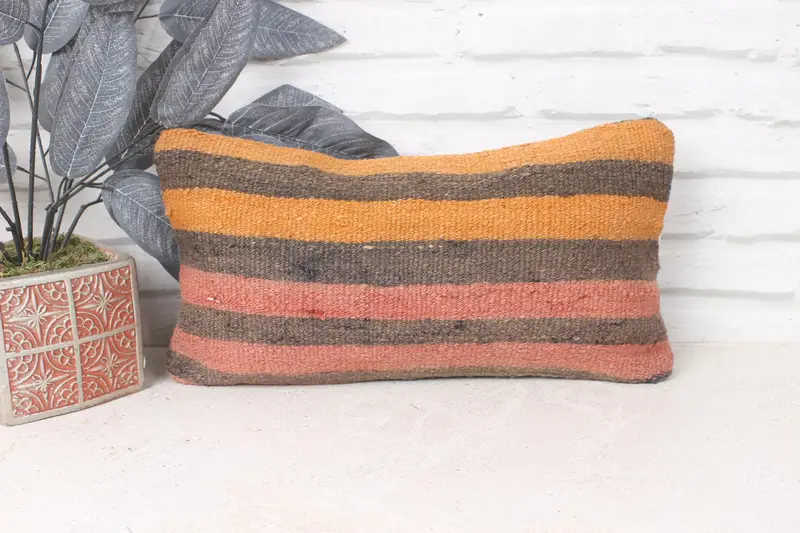 Pillow for Sofa, 8x16 Pink Pillow Cover, Cushion, Pillow for Couch, Tapestry Cushion, Antique Pillows, Designer Throw Pillow - 1