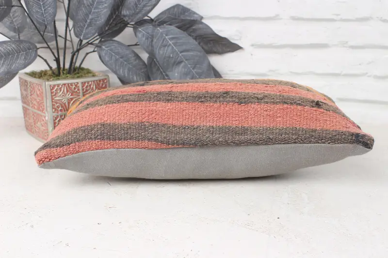 Pillow for Sofa, 8x16 Pink Pillow Cover, Cushion, Pillow for Couch, Tapestry Cushion, Antique Pillows, Designer Throw Pillow - 5